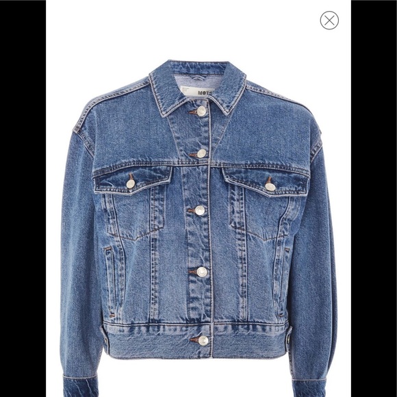topshop boxy crop denim jacket